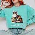 Girls Books I Do What I Want Calico Cat Lover Comfort Colors Sweatshirt Butter Girls Books I Do What I Want Calico Cat Lover Comfort Colors Sweatshirt Butter