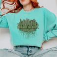 Go To a Library In Book Louisiana Pun LA Joke Baton Rouge Comfort Colors Sweatshirt Butter