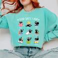 God Says I Am Cat Book Lover Christian Cute Jesus Girls Kids Comfort Colors Sweatshirt Butter God Says I Am Cat Book Lover Christian Cute Jesus Girls Kids Comfort Colors Sweatshirt Butter