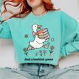 Goose With Books Cute Bookworm Reader Comfort Colors Sweatshirt Butter Goose With Books Cute Bookworm Reader Comfort Colors Sweatshirt Butter