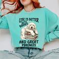 Great Pyrenees Dog Breed Life Is Better With Books And Great Comfort Colors Sweatshirt Butter