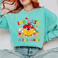 Groovy 100 Days In The Books Reading 100th Day Of School Comfort Colors Sweatshirt Butter