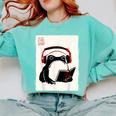 Grumpy Frog Books Music Kawaii Ink Japanese Comfort Colors Sweatshirt Butter