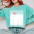 Guestbook 7th Birthday 7 Year Old Born 2018 Bday Comfort Colors Sweatshirt Butter