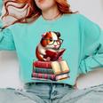 Guinea Pig Reading Books Matching Bookworm Readers Librarian Comfort Colors Sweatshirt Butter