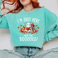 Halloween Book Lover Ghost Witch Books & Pumpkins Comfort Colors Sweatshirt Butter Halloween Book Lover Ghost Witch Books & Pumpkins Comfort Colors Sweatshirt Butter