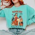 Halloween Bookish Witchy Book Club Hot Girls Read Comfort Colors Sweatshirt Butter