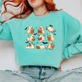 Halloween Ghost Book Lover Comfort Colors Sweatshirt Butter Halloween Ghost Book Lover Comfort Colors Sweatshirt Butter