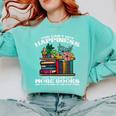 Happiness More Books Read Reading Librarian Men Women Kids Comfort Colors Sweatshirt Butter