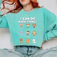 I Can Do Hard Things Children's Book Characters Comfort Colors Sweatshirt Butter