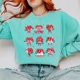 Heart Holding Reading Books Valentine Teacher Book Lover Comfort Colors Sweatshirt Butter