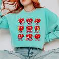 Heart Reading Books Valentine’s Day Girl And Boy Book Lovers Comfort Colors Sweatshirt Butter