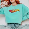 Hot Wheels Comic Book Fire Logo Comfort Colors Sweatshirt Butter Hot Wheels Comic Book Fire Logo Comfort Colors Sweatshirt Butter