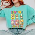 HUGvyn Happy 100 Days Of School Teacher Goose Preppy Books Comfort Colors Sweatshirt Butter
