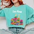 I'm Fine Reading Books Reader Book Lover Librarian Comfort Colors Sweatshirt Butter I'm Fine Reading Books Reader Book Lover Librarian Comfort Colors Sweatshirt Butter