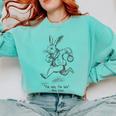 I'm Late I'm Late Rabbit From Alice Wonderland Book Comfort Colors Sweatshirt Butter I'm Late I'm Late Rabbit From Alice Wonderland Book Comfort Colors Sweatshirt Butter