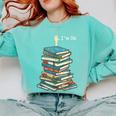 I'm Ok Books Reading Books Lover National Book Day Comfort Colors Sweatshirt Butter
