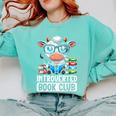Introverted Book Club Reading Lover Cow Comfort Colors Sweatshirt Butter