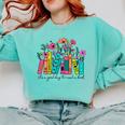 It's A Good Day To Read A Book Floral Book Lovers Librarian Comfort Colors Sweatshirt Butter