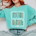 It's Too Nonfictiony Outside Reading Quote Bookish Comfort Colors Sweatshirt Butter