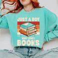 Just A Boy Who Loves Books Reading Bookworm Boys Kids Comfort Colors Sweatshirt Butter