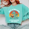 Just A Boy Who Loves Dragons And Books Kids Toddler Baby 5T Comfort Colors Sweatshirt Butter Just A Boy Who Loves Dragons And Books Kids Toddler Baby 5T Comfort Colors Sweatshirt Butter