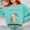 Just a Girl Who Loves Books And Birds Book Reading Bird Love Comfort Colors Sweatshirt Butter Just a Girl Who Loves Books And Birds Book Reading Bird Love Comfort Colors Sweatshirt Butter