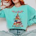 Just a Girl Who Loves Books All Booked For Christmas Comfort Colors Sweatshirt Butter