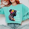 Just a Girl Who Loves Books Comfort Colors Sweatshirt Butter Just a Girl Who Loves Books Comfort Colors Sweatshirt Butter