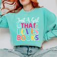 Just a Girl Who Loves Books Reader Girls Bookish Women Comfort Colors Sweatshirt Butter Just a Girl Who Loves Books Reader Girls Bookish Women Comfort Colors Sweatshirt Butter