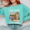 Just a Girl Who Loves Cats And Books Comfort Colors Sweatshirt Butter Just a Girl Who Loves Cats And Books Comfort Colors Sweatshirt Butter