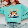 Just a Girl Who Loves Cats And Books Kitties Pet Art Lover Comfort Colors Sweatshirt Butter Just a Girl Who Loves Cats And Books Kitties Pet Art Lover Comfort Colors Sweatshirt Butter