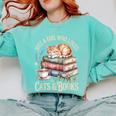 Just A Girl Who Loves Cats And Books Reading Librarian Comfort Colors Sweatshirt Butter Just A Girl Who Loves Cats And Books Reading Librarian Comfort Colors Sweatshirt Butter