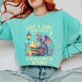 Just a Girl Who Loves Cute Dragons And Books Comfort Colors Sweatshirt Butter