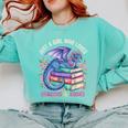 Just a Girl Who Loves Dragons And Books Dragon Reading Comfort Colors Sweatshirt Butter