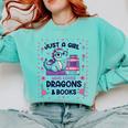 Just A Girl Who Loves Dragons And Books Lover Reading Book Comfort Colors Sweatshirt Butter Just A Girl Who Loves Dragons And Books Lover Reading Book Comfort Colors Sweatshirt Butter
