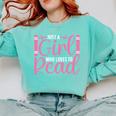 Just A Girl Who Loves To Read Book Lover Reading Books Comfort Colors Sweatshirt Butter