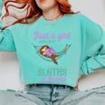 Just a Girl Who Loves Sloths And Books Comfort Colors Sweatshirt Butter Just a Girl Who Loves Sloths And Books Comfort Colors Sweatshirt Butter