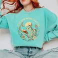 Just One More Chapter Book Lover Bookish Reading Skeleton Comfort Colors Sweatshirt Butter