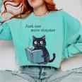 Just One More Chapter Bookworm Cat Book Lover Comfort Colors Sweatshirt Butter Just One More Chapter Bookworm Cat Book Lover Comfort Colors Sweatshirt Butter