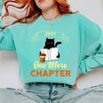 Just One More Chapter Fun Cat Coffee Reading Book Premium Tri-Blend Comfort Colors Sweatshirt Butter