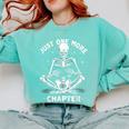 Just One More Chapter Skeleton Reading Bookworm Comfort Colors Sweatshirt Butter Just One More Chapter Skeleton Reading Bookworm Comfort Colors Sweatshirt Butter