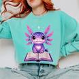 Kawaii Axolotl Cute Axolotls Reading Book Comfort Colors Sweatshirt Butter Kawaii Axolotl Cute Axolotls Reading Book Comfort Colors Sweatshirt Butter
