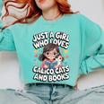 Kawaii Cat And Books Just A Girl Who Loves Both Comfort Colors Sweatshirt Butter Kawaii Cat And Books Just A Girl Who Loves Both Comfort Colors Sweatshirt Butter