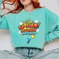 Kids Ka-Blam 7 Year Old Boys 7th Birthday Comic Book Super Hero Comfort Colors Sweatshirt Butter