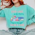THIS LADY Will Never Own Enough BOOKS & YARN Comfort Colors Sweatshirt Butter