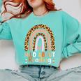 Leopard Teacher Wild About Reading Books Reader Librarian Comfort Colors Sweatshirt Butter