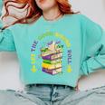 Let The Good Books Roll Mardi Gras Reading Comfort Colors Sweatshirt Butter Let The Good Books Roll Mardi Gras Reading Comfort Colors Sweatshirt Butter