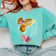 And Into The Library She Goes Book Lover Reading Bookworm Comfort Colors Sweatshirt Butter