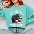 Life Is Better With Books Cats & Coffee Librarian Book Lover Comfort Colors Sweatshirt Butter Life Is Better With Books Cats & Coffee Librarian Book Lover Comfort Colors Sweatshirt Butter